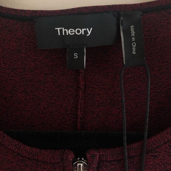 Theory Burgundy Sweater Jacket - Picture 2 of 4